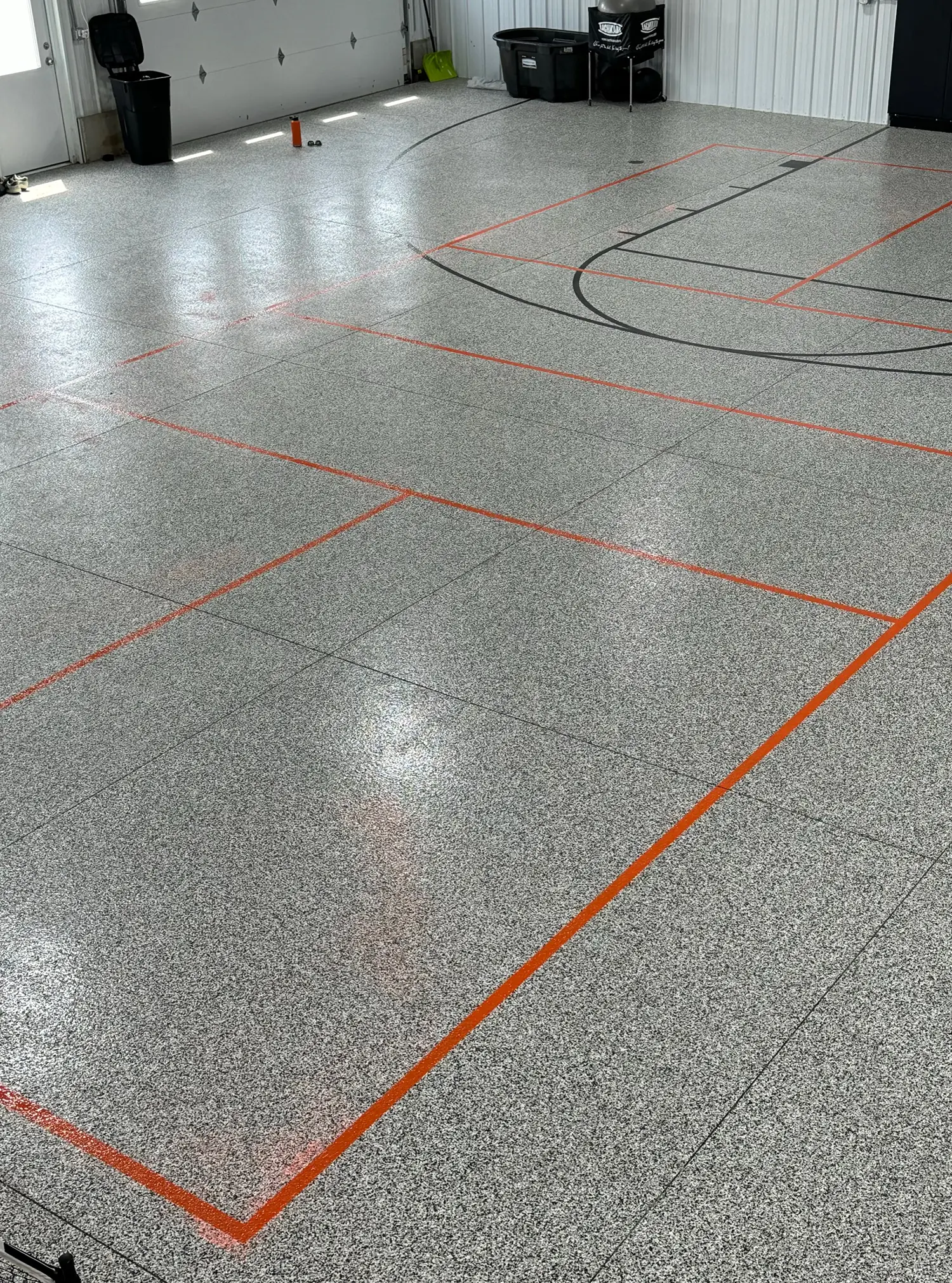 Indoor Concrete Sport Court Line Painting